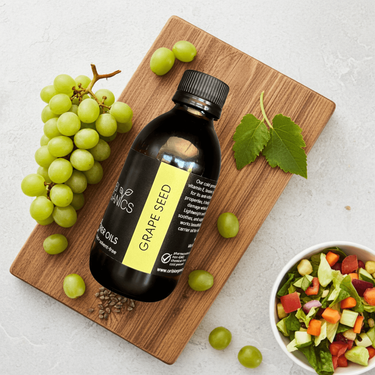 Oribi Organics - Grape Seed Oil - Pure, Organic, Cold-Pressed