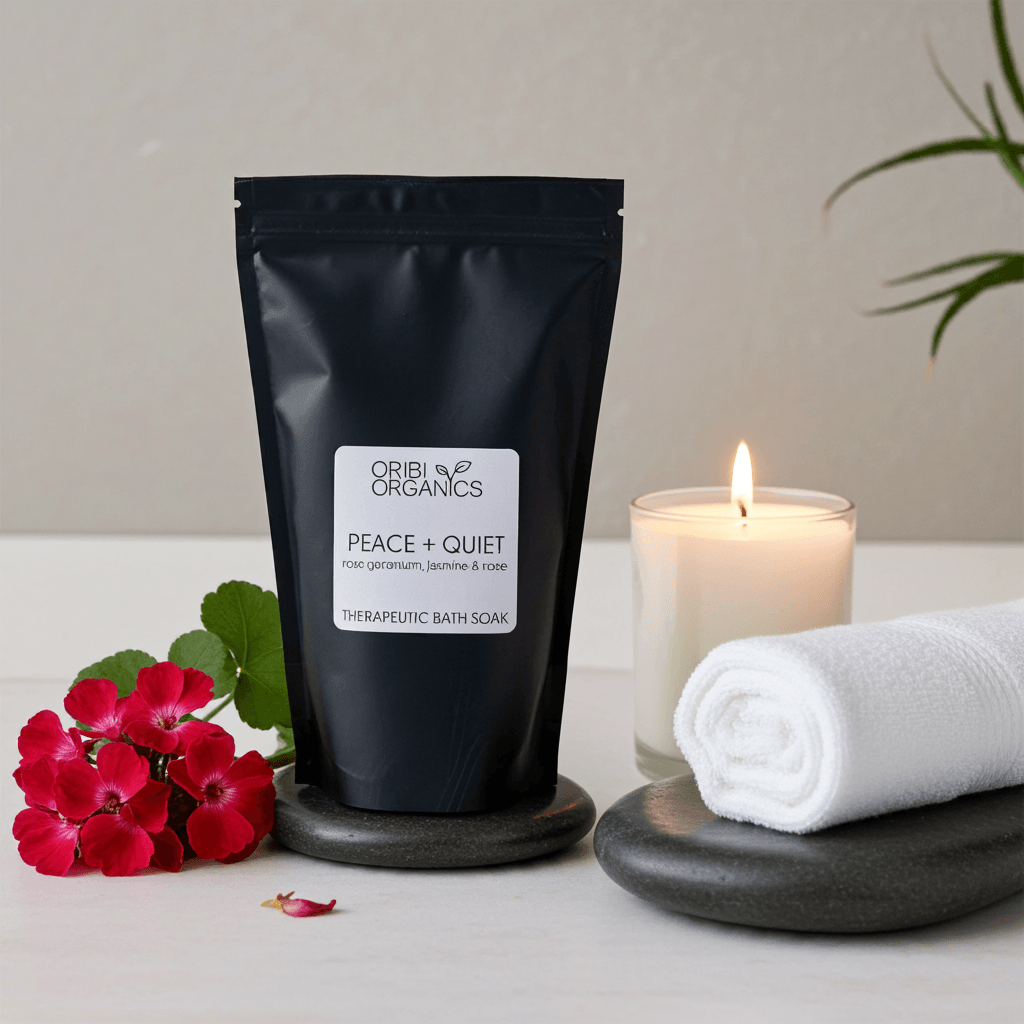 Oribi Organics Product: Therapeutic Bath Soaks - PEACE + QUIET