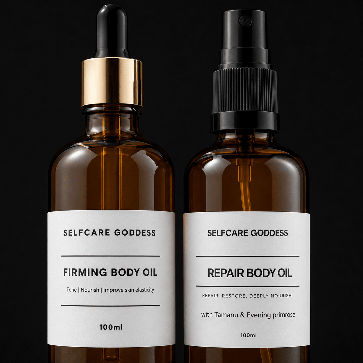 Selfcare Goddess : Luxury Body Oil Collection (Firming Body Oil & Repair Body Oil)