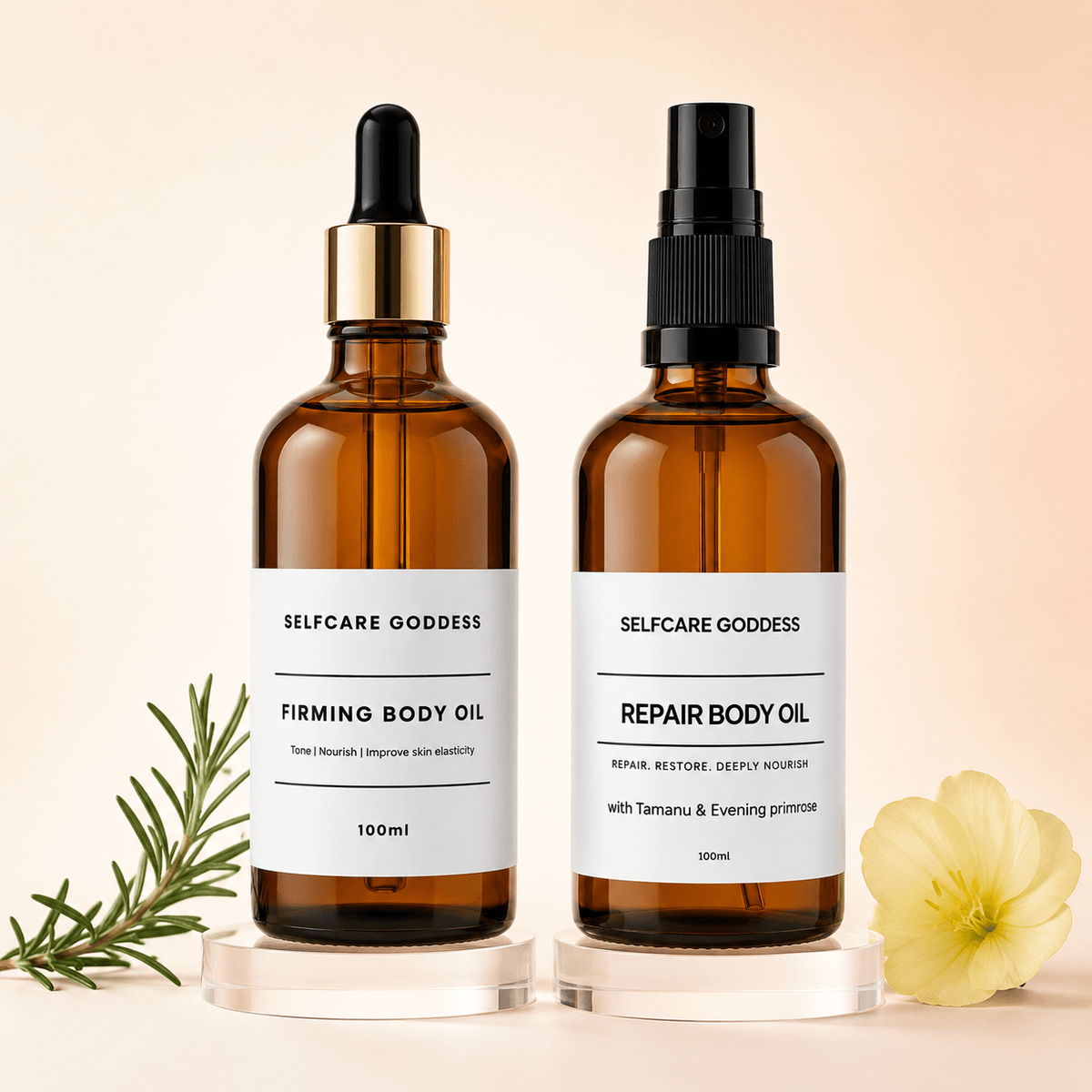 Selfcare Goddess : Luxury Body Oil Collection (Firming Body Oil & Repair Body Oil)