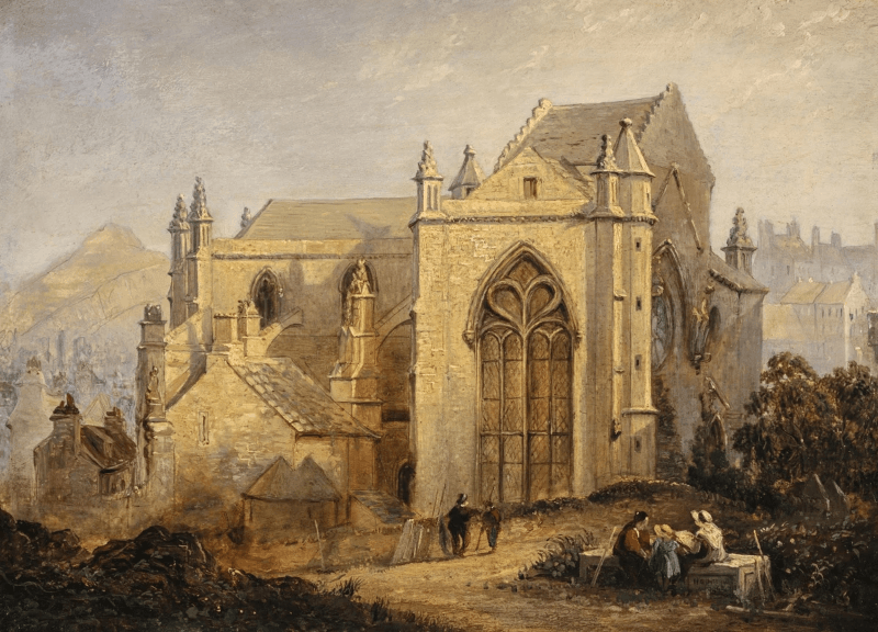 A painting of the Old Trinity Church, Edinburgh, 1848 by Henry G. Duguid. National Galleries of Scotland Collection - link at bottom of page. A painting of the Old Trinity Church, Edinburgh, 1848 by Henry G. Duguid. National Galleries of Scotland Collection - link at bottom of page.