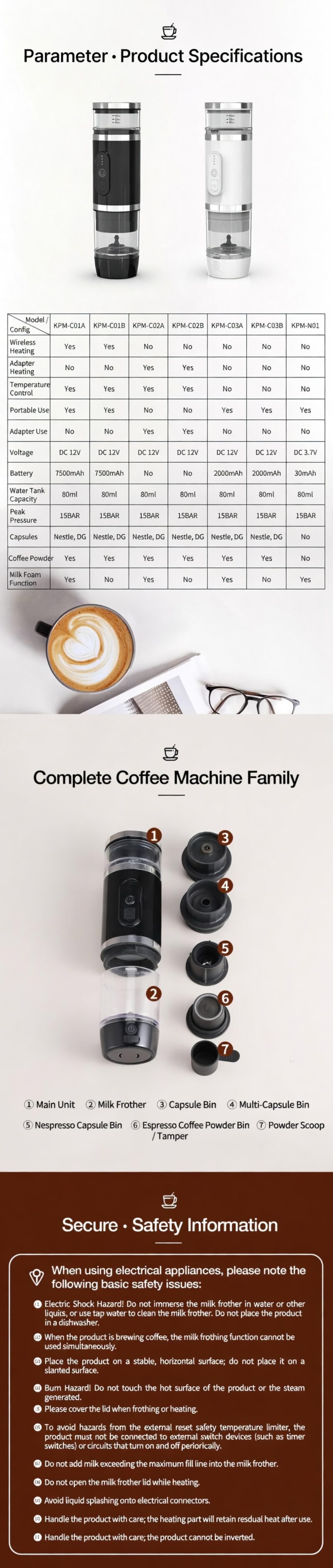KPM-C03A Portable coffee machine