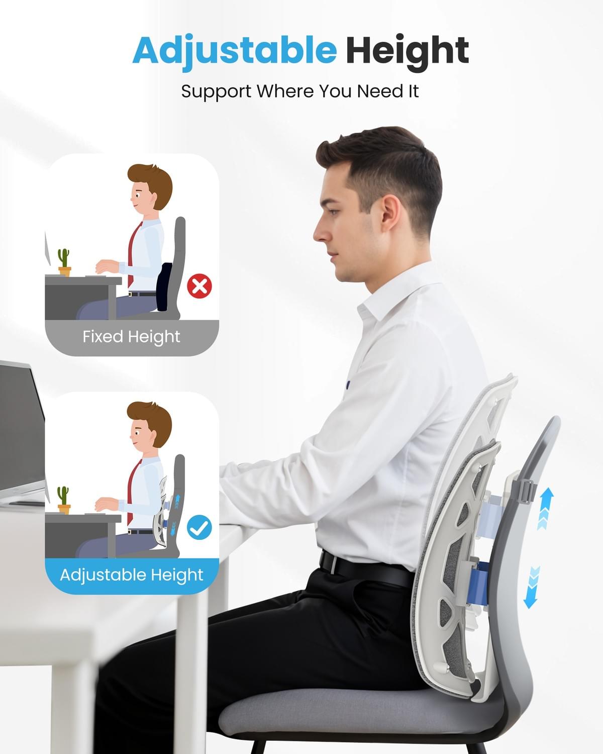 Vibration Lumbar Support Massager with Heat 