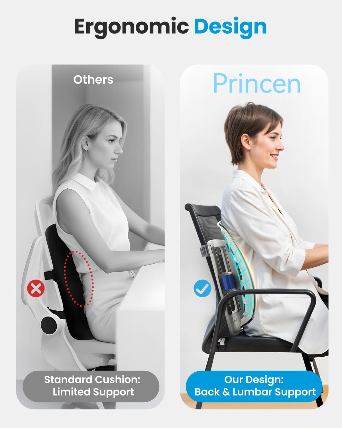 Vibration Lumbar Support Massager with Heat 