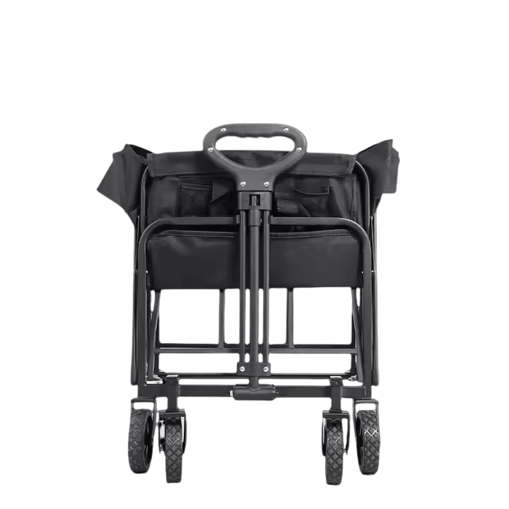 Folding Wagon Cart – Collapsible Utility Beach & Garden Trolley with Adjustable Handle & 360° Wheels