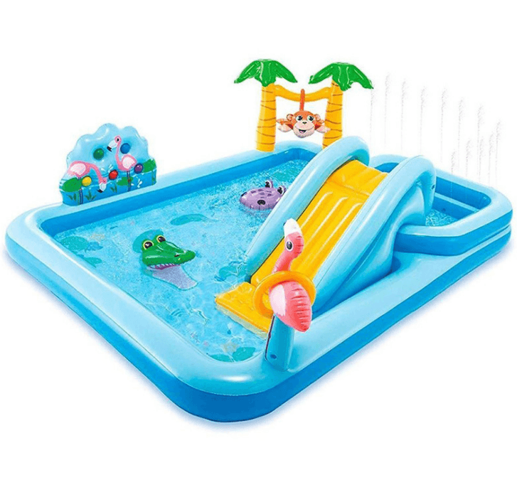 INTEX Jungle Adventure Inflatable Play Center with Slide 244x198x71cm