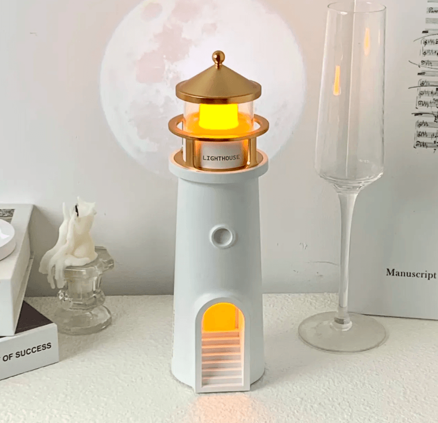 ighthouse-shaped lamp that projects the moon and Bluetooth Speaker, Christmas Gift 