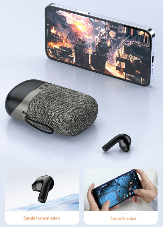 2 in 1 Wireless Speaker with TWS Earphone 
