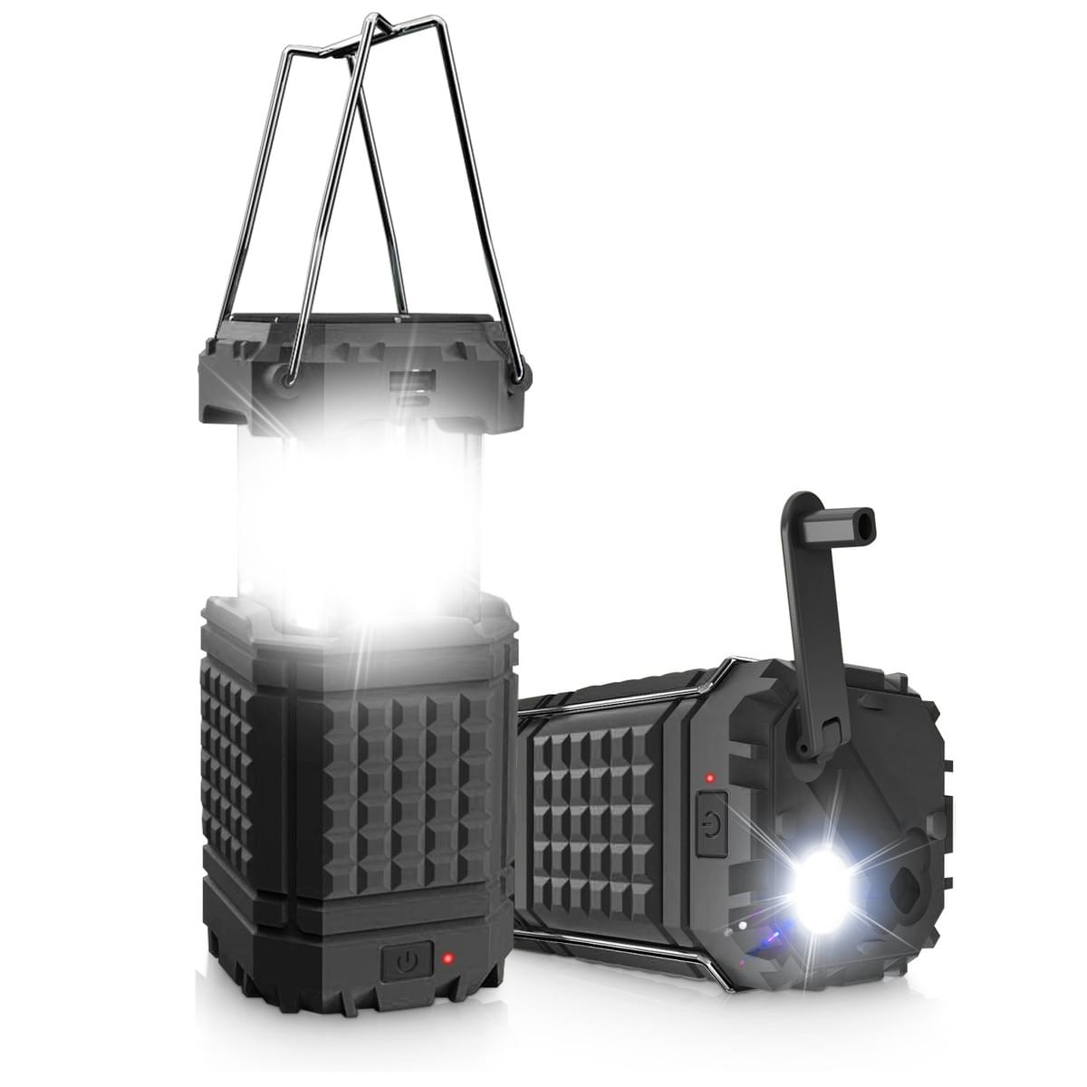 Rechargeable Camping Lantern Solar Lantern ABS Battery Powered LED for Power Outages