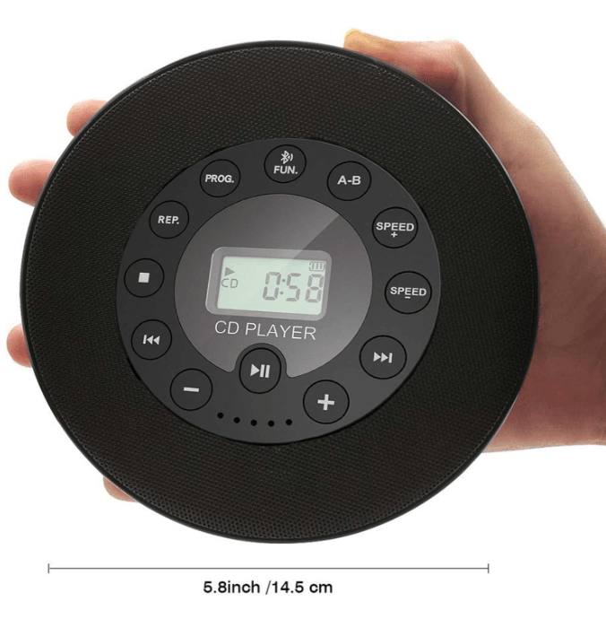 ortable Bluetooth CD Player Built-in Speaker Stereo, Personal Walkman MP3 Players Rechargeable Compa