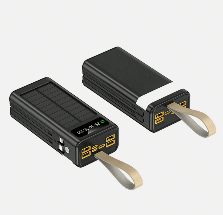 30000mAh Solar Power Bank With PD 20W Fast Charging, Dual USB Type-C