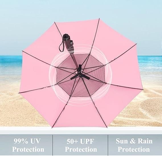 Umbrella with Fan and Mist Spray, 2025 upgraded UV Blocking Umbrella with Fan and Mister for Summer 
