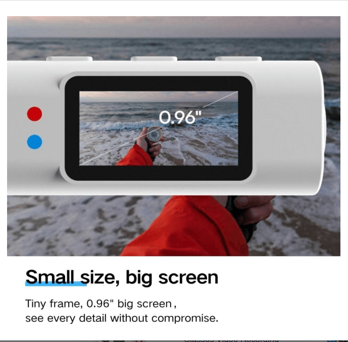 2.7K Ultra-Light Head Mounted Camera Glasses, 21g Glasses with Camera