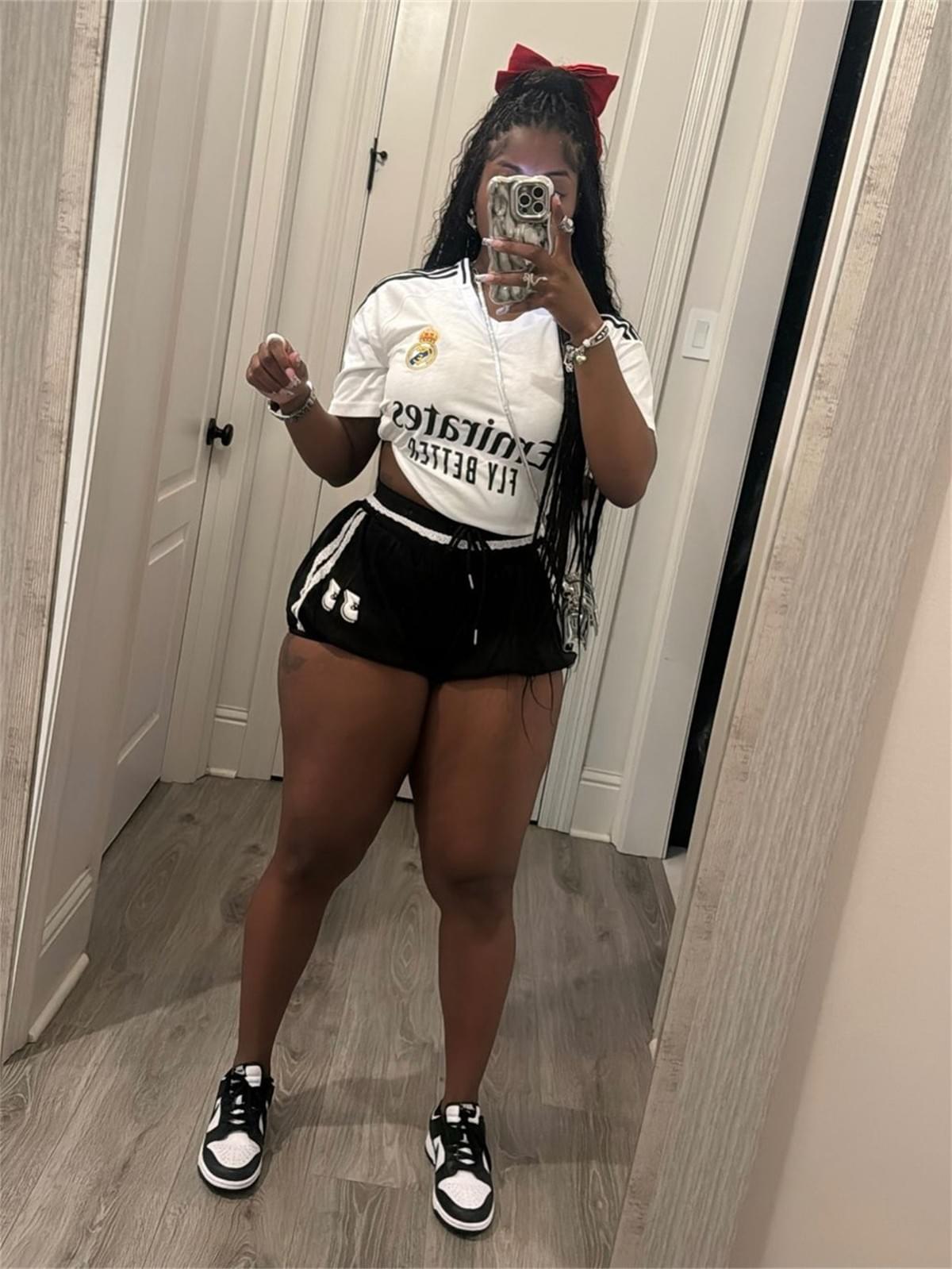Women Summer Sport Short Set Printed Trends Set (Factory Price)