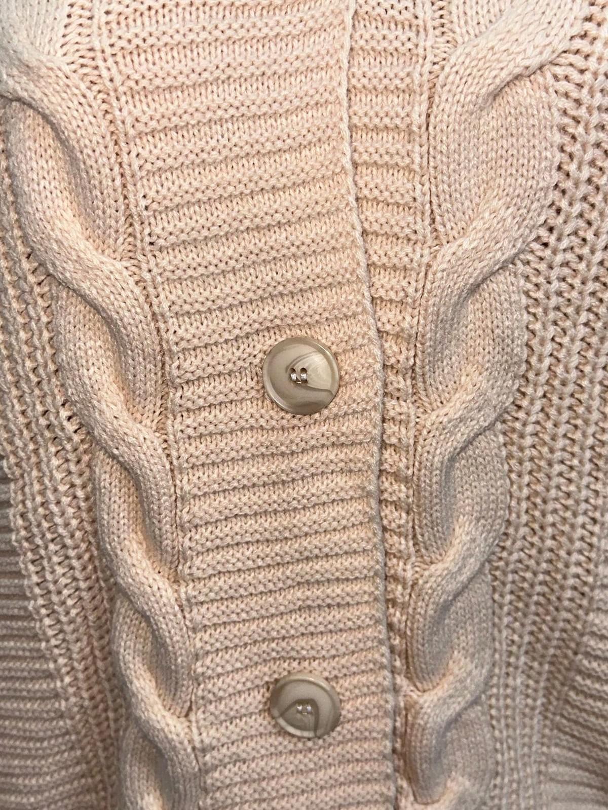 Women's Chunky Knit Button Down Sweater Tops and High Waisted Sweatpants Set (Factory Price)
