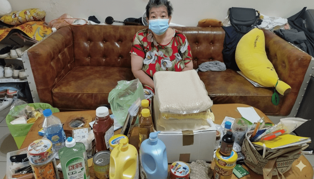 經濟弱勢的家庭獲得1919食物銀行物資