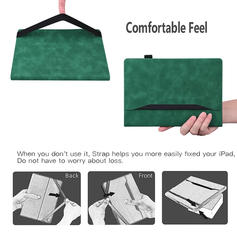  Luxury PU Leather Wallet Tablet Case Cover For iPad 