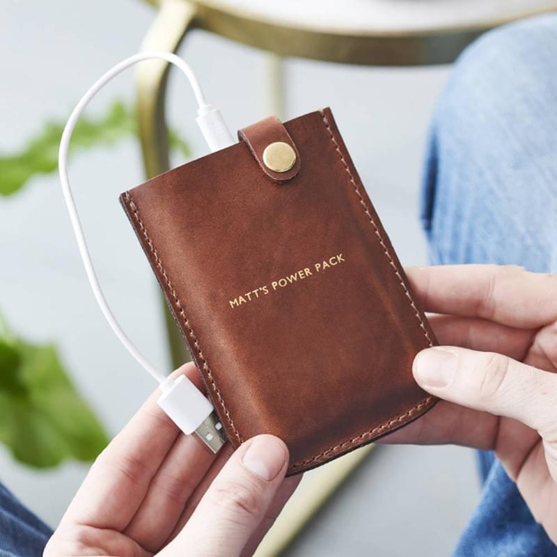 Travel Portable Leather Power Bank Protective Case | OEM Manufacturer