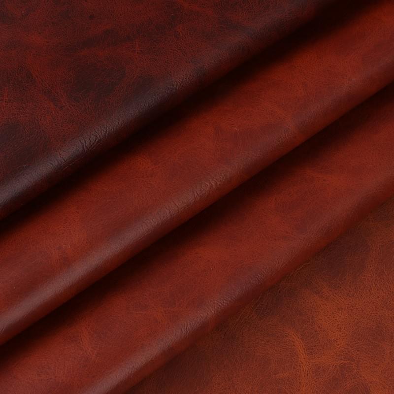 PU high-gloss vintage crazy horse pattern leather fabric