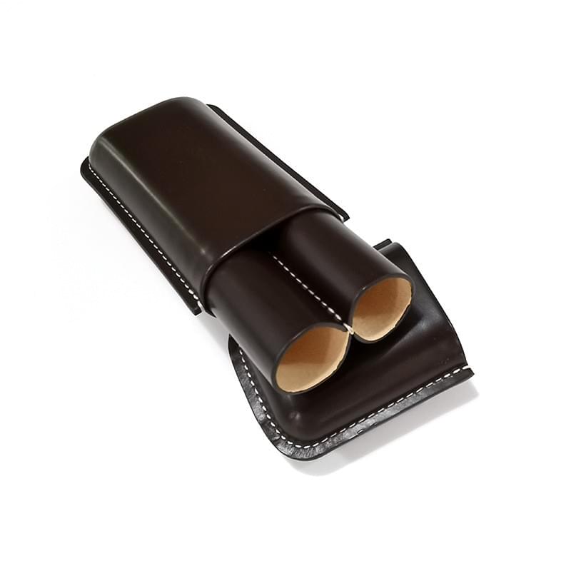 Luxury Genuine Leather Travel Cigar Case with Humidifier Tube | OEM Manufacturer Worldwide