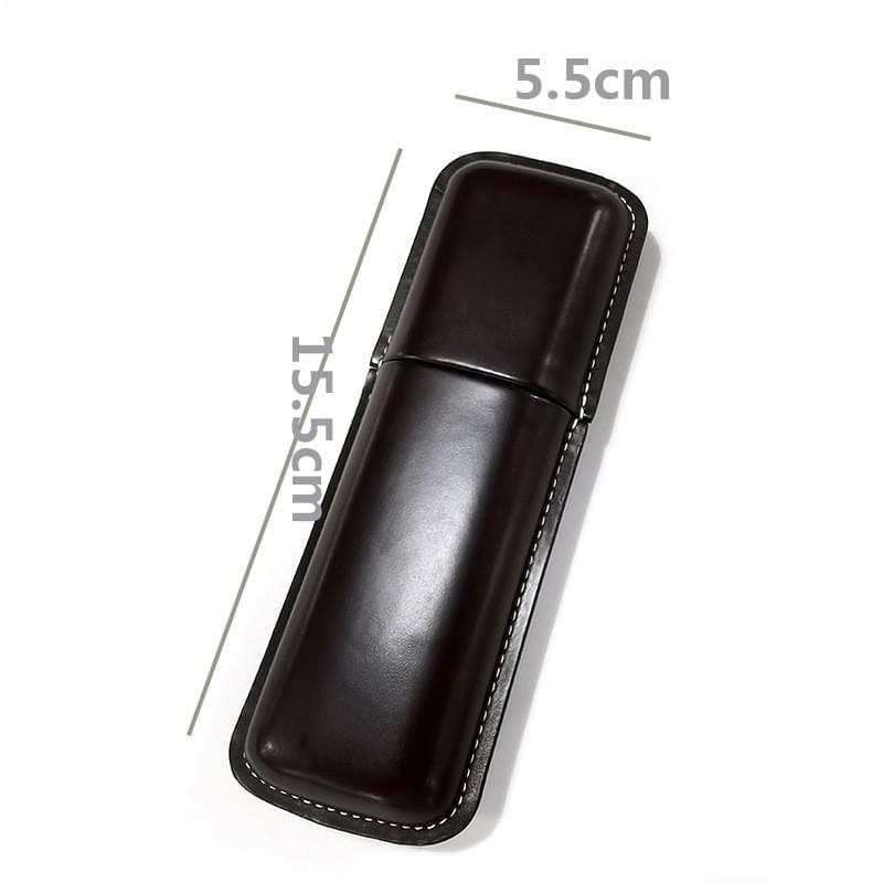 Luxury Genuine Leather Travel Cigar Case with Humidifier Tube | OEM Manufacturer Worldwide
