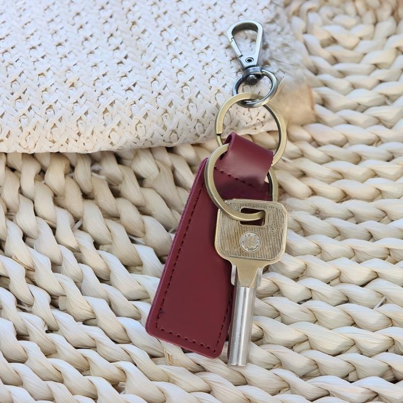 PU Leather Keychain Tag | Vintage Car Key Holder with Laser Engraving OEM