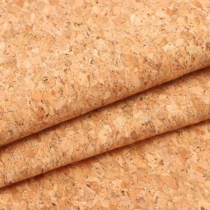 PU cork fabric with large-particle fragmented wood grain