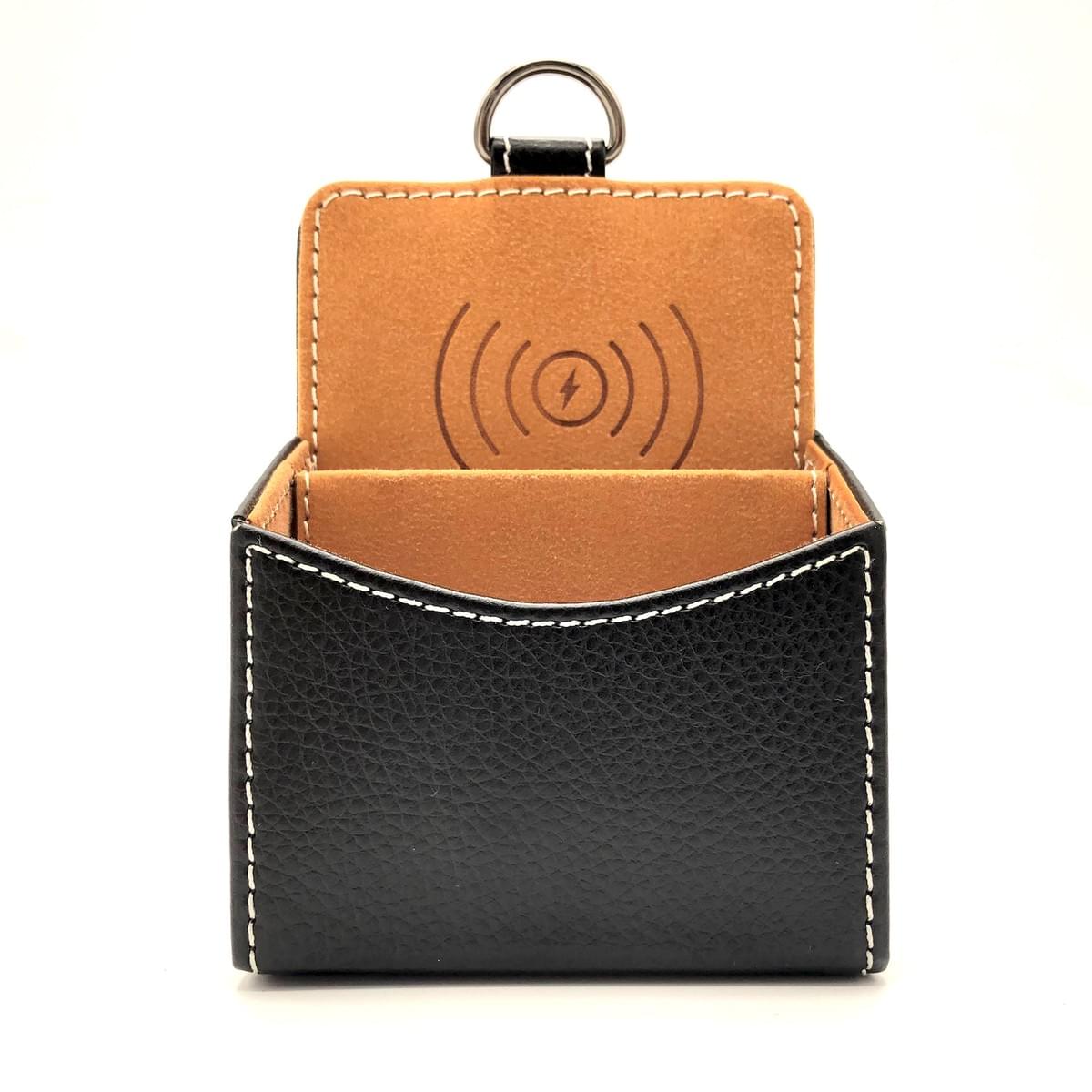 Vehicle-mounted wireless charging phone storage bag that can hold two phones
