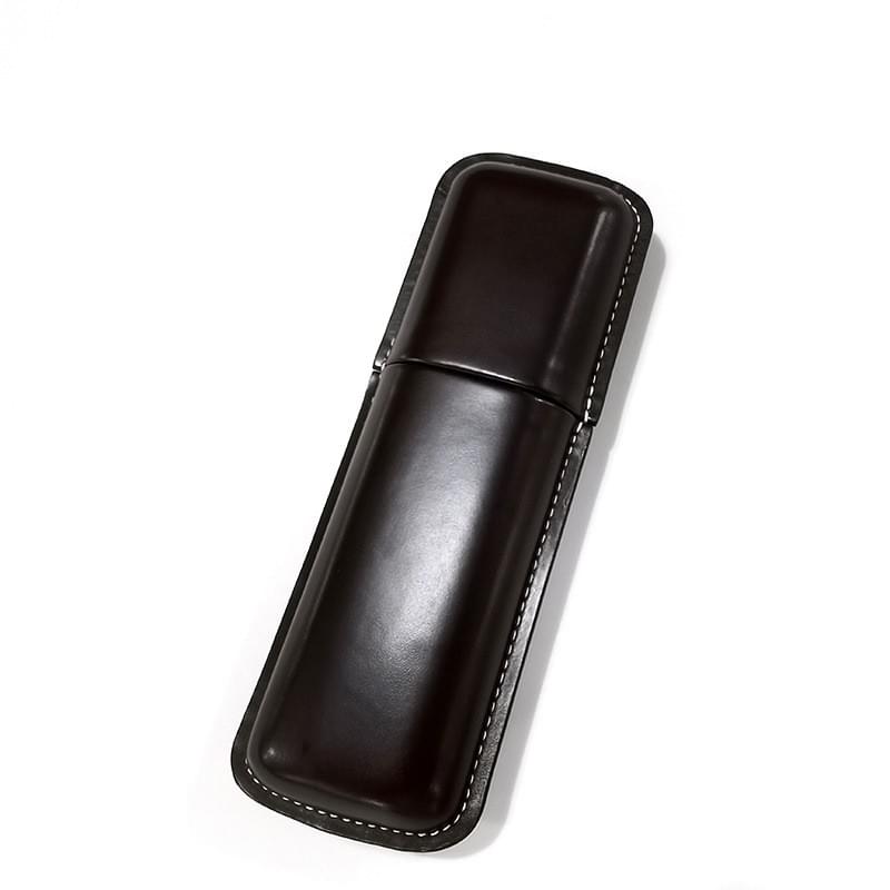 Luxury Genuine Leather Travel Cigar Case with Humidifier Tube | OEM Manufacturer Worldwide