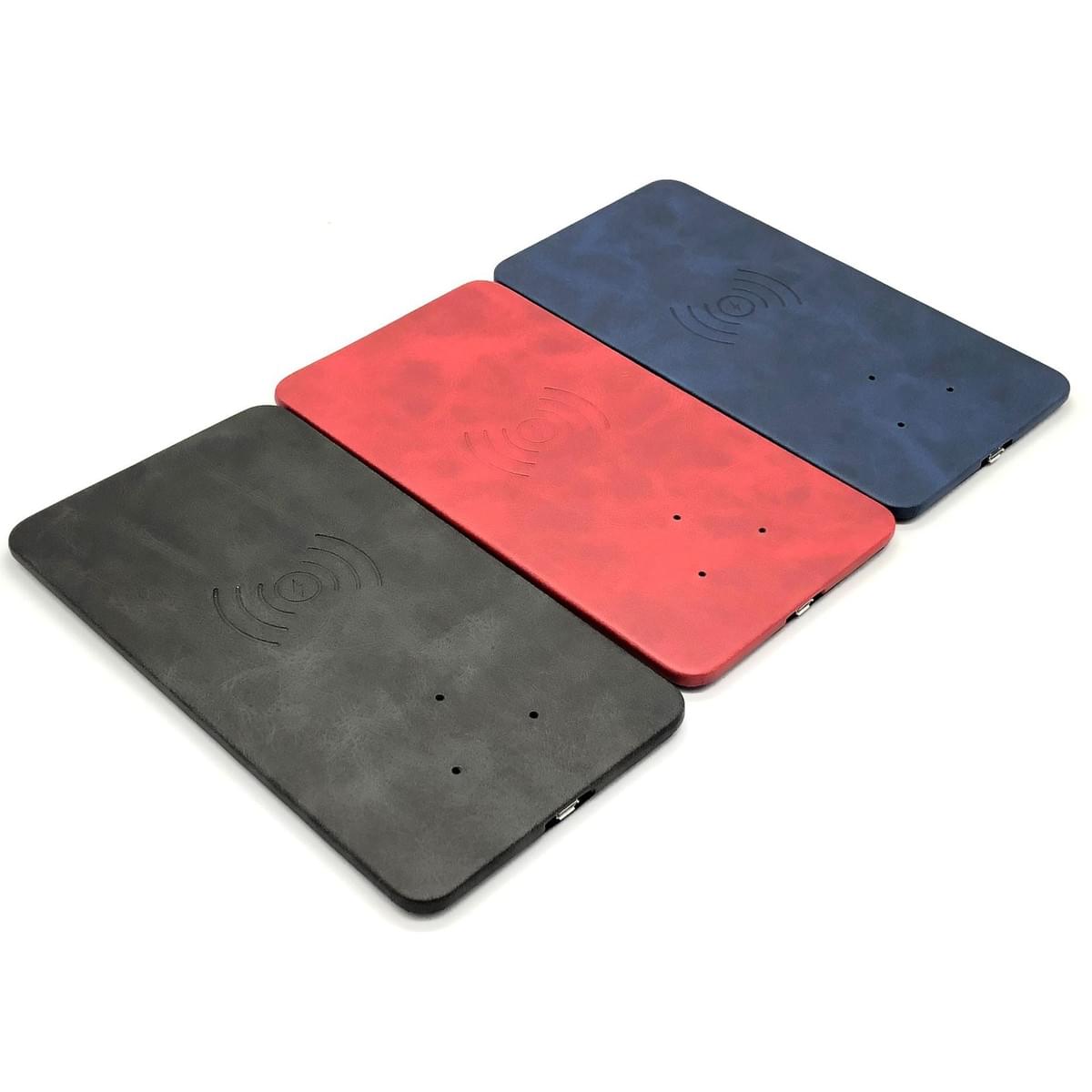 Magnetic wireless charging leather pad for mobile phones