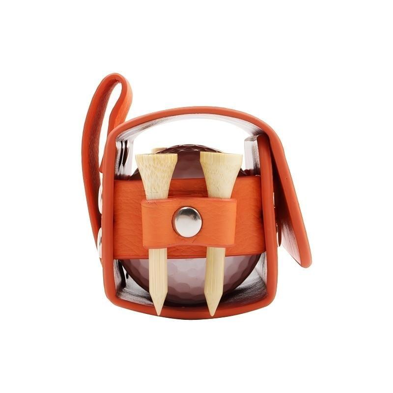 Leather Golf Ball Pouch | Portable Waist Clip Golf Ball Holder OEM