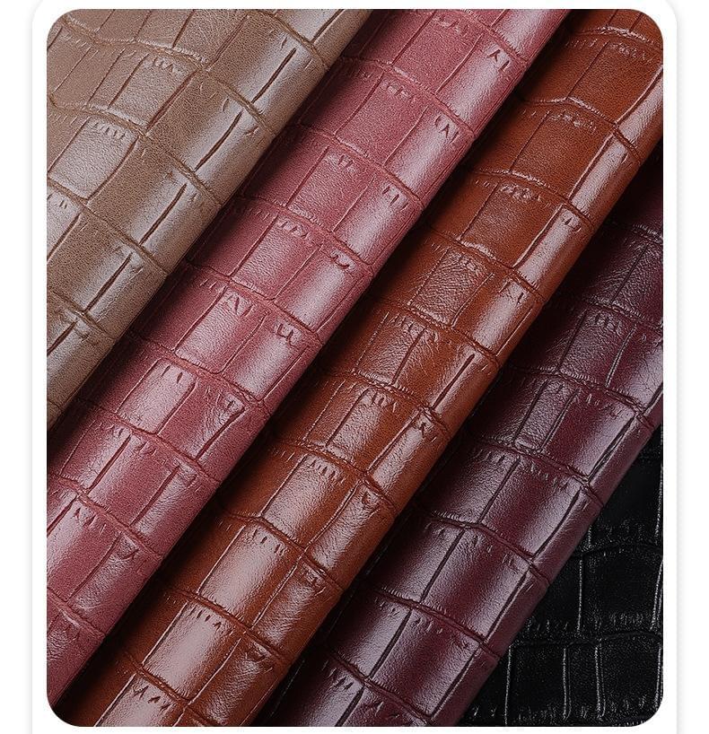 Square bamboo-joint pattern PVC leather