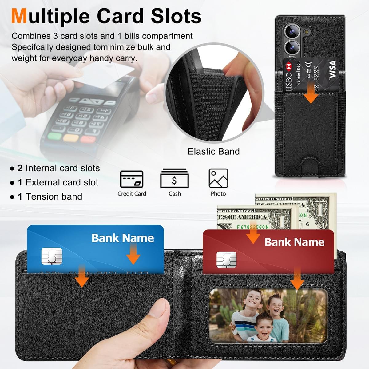 Luxury Retro Flip Leather Phone Case with Card Holder for iPhone and Samsung – OEM & Custom Supply 1