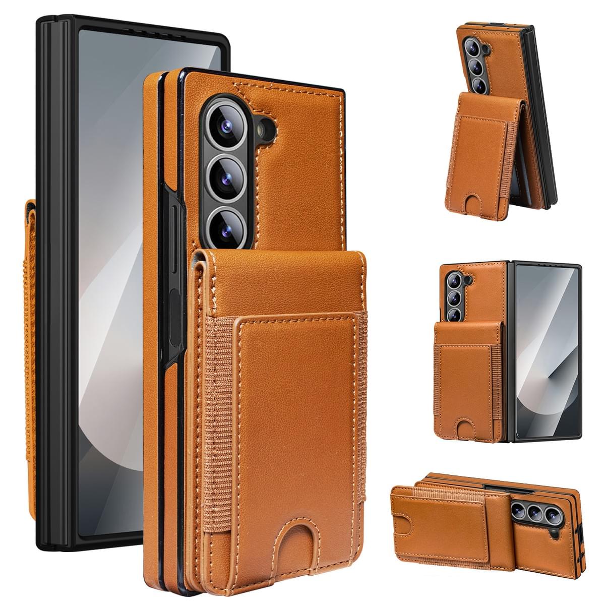 Luxury Retro Flip Leather Phone Case with Card Holder for iPhone and Samsung – OEM & Custom Supply 1