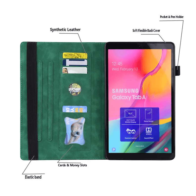  Luxury PU Leather Wallet Tablet Case Cover For iPad 