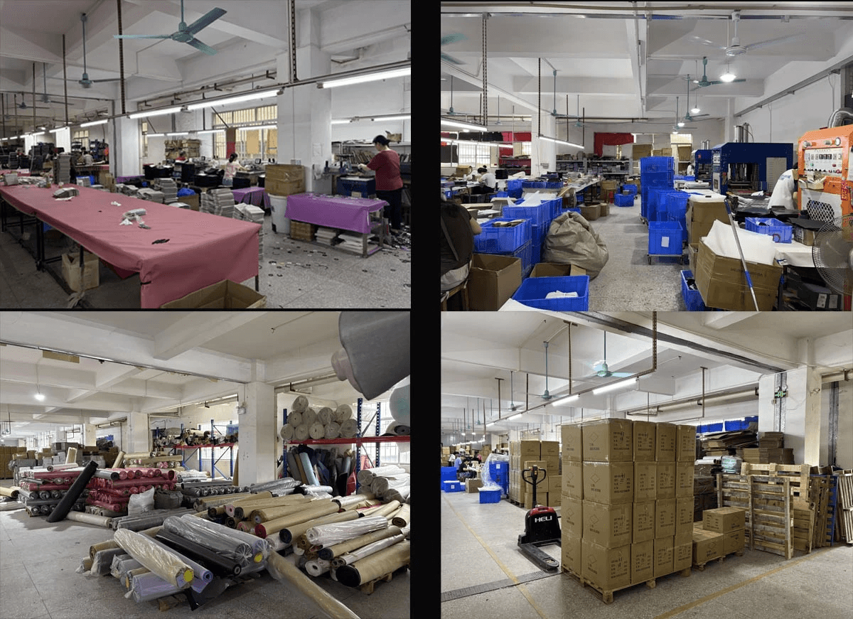 Custom PU leather phone case factory production space