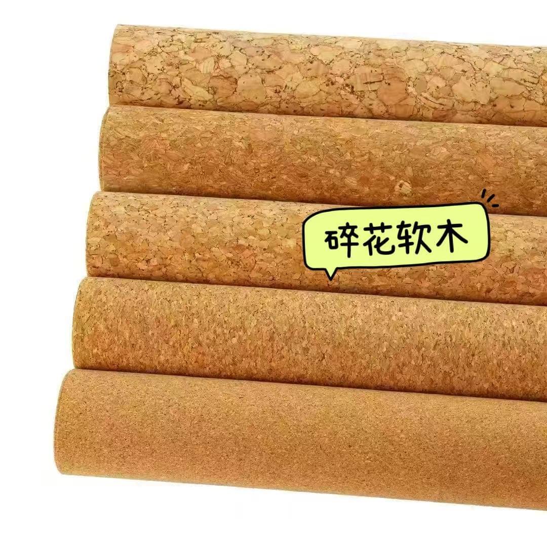 PU cork fabric with large-particle fragmented wood grain
