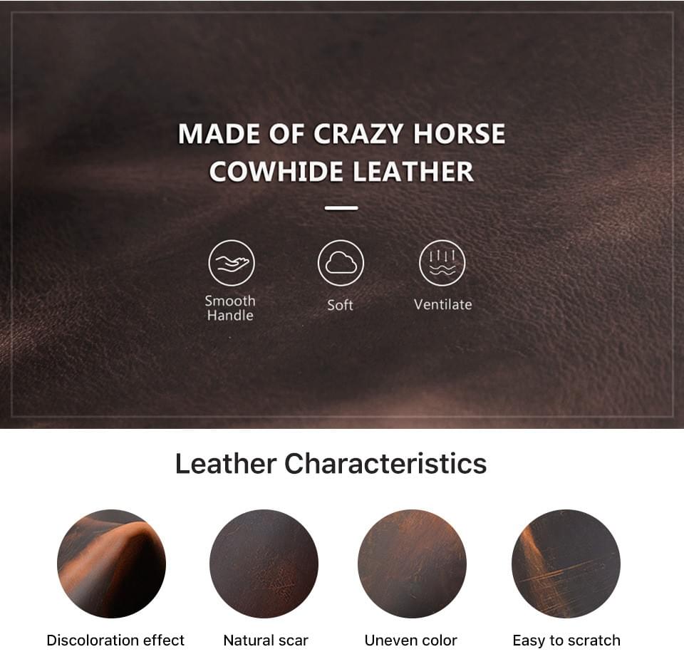 Crazy Horse Leather A5 Notebook Cover for iPad Mini | OEM Leather Case Factory
