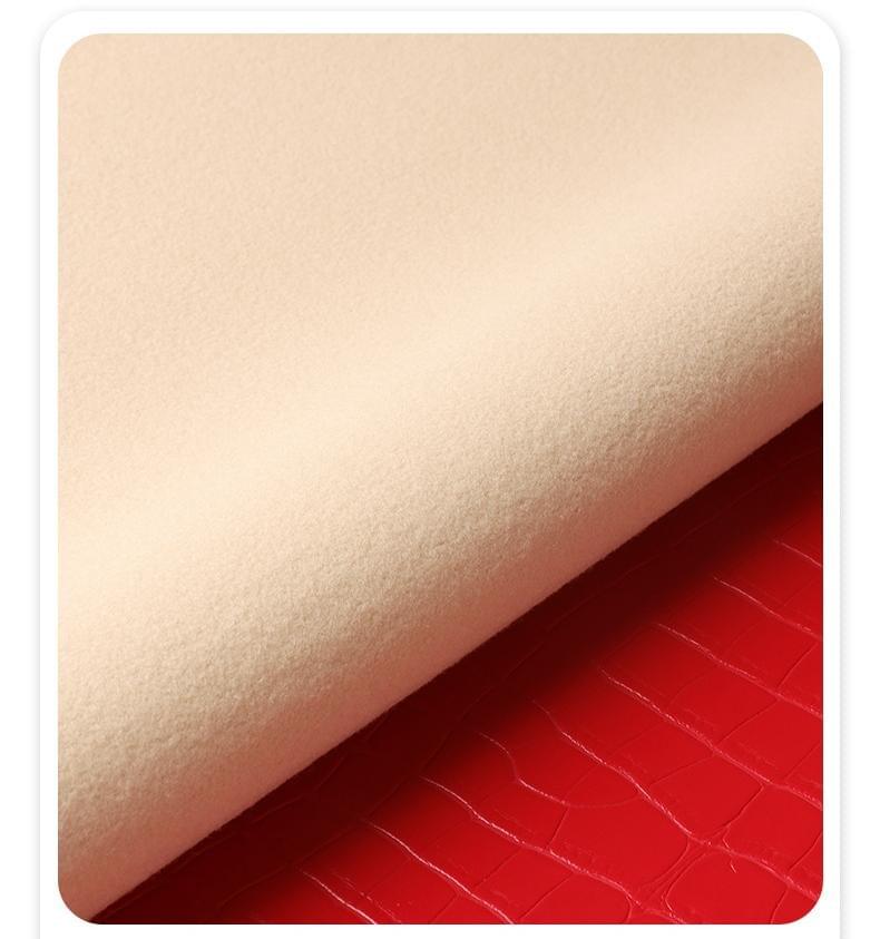 Brushed fabric-backed matte crocodile-patterned and stone-patterned PVC artificial leather