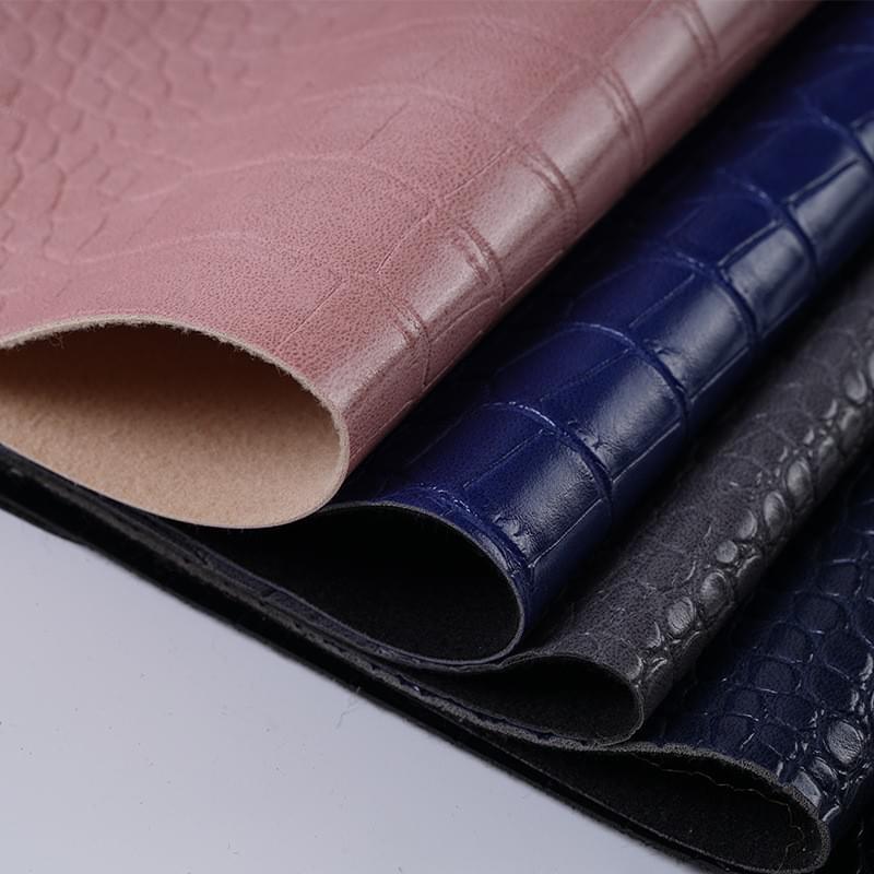 High-gloss bamboo-patterned and crocodile-patterned PVC leather fabric