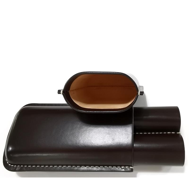Luxury Genuine Leather Travel Cigar Case with Humidifier Tube | OEM Manufacturer Worldwide