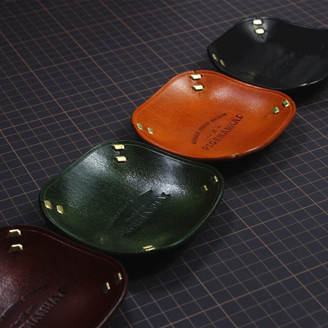 Vegetable Tanned Leather Valet Tray | Nordic Vintage Entryway Storage Organizer OEM