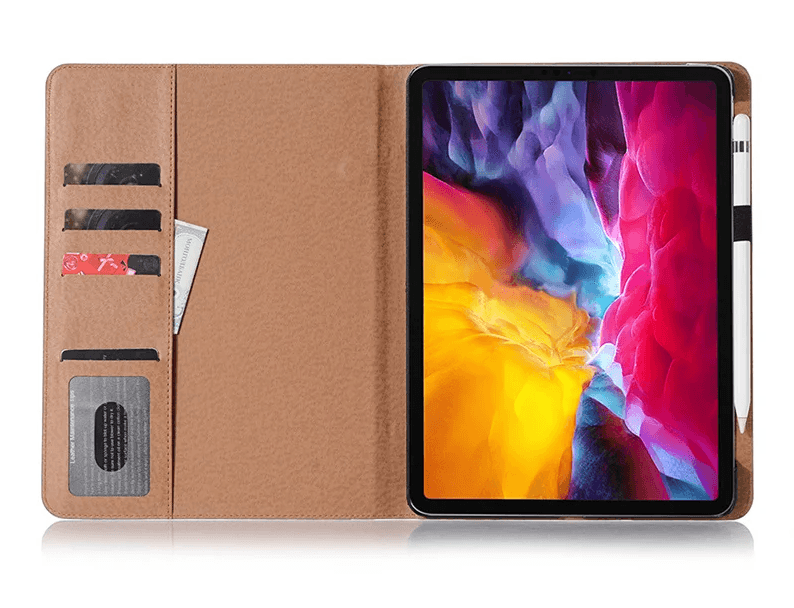  Luxury Wallet Stand Flip PU Leather Cover Smart Tablet Case for ipad