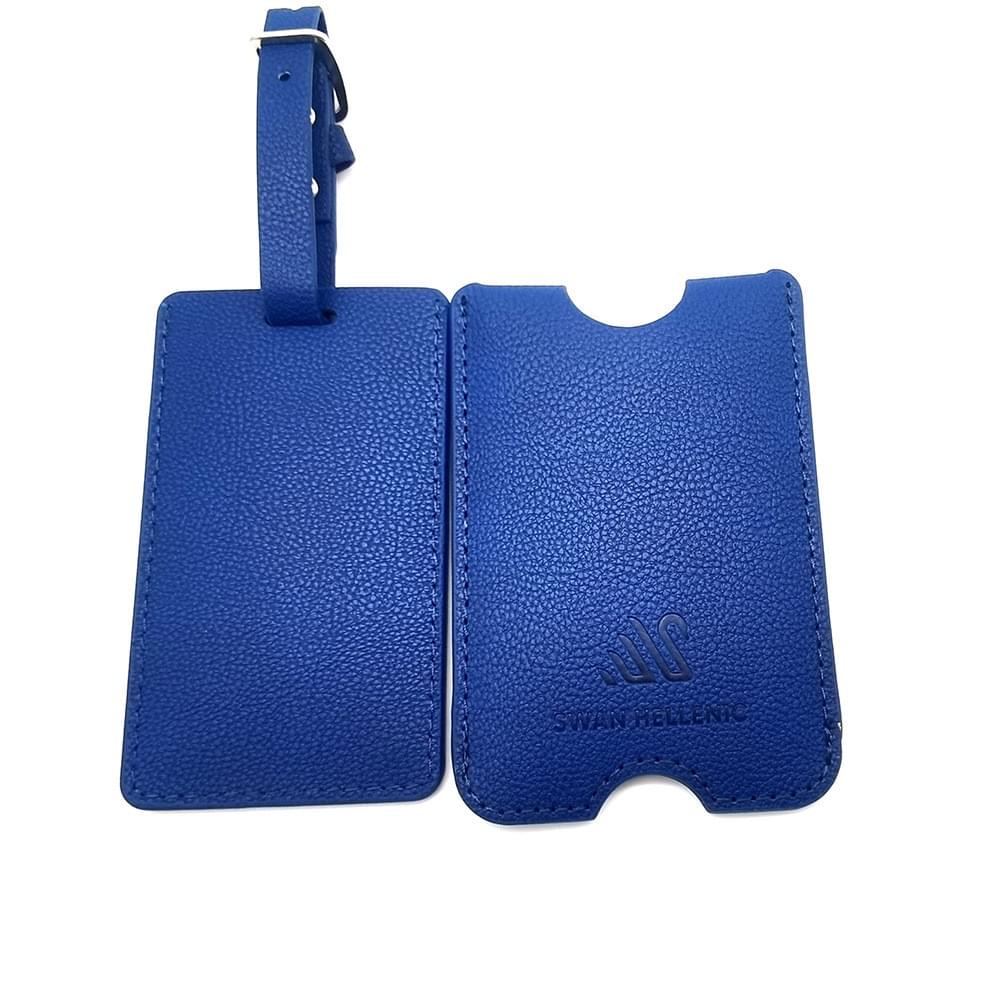 PU Leather Luggage Tag with Pull-Out ID Card & Privacy Cover | OEM Manufacturer Worldwide