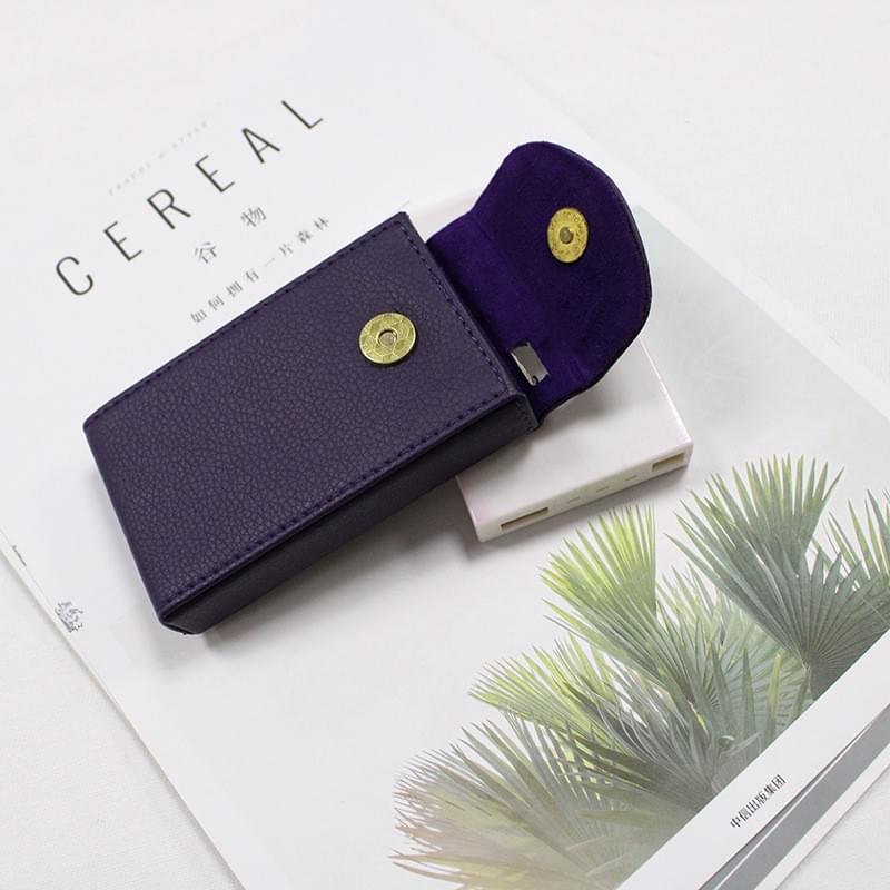 Portable Leather Power Bank Storage Case with Dustproof Protection