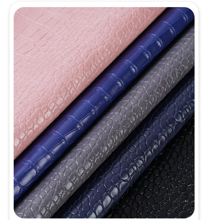 High-gloss bamboo-patterned and crocodile-patterned PVC leather fabric