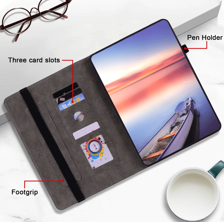 Printed PU Leather Case Universal for iPad/Huawei/Samsung tablets