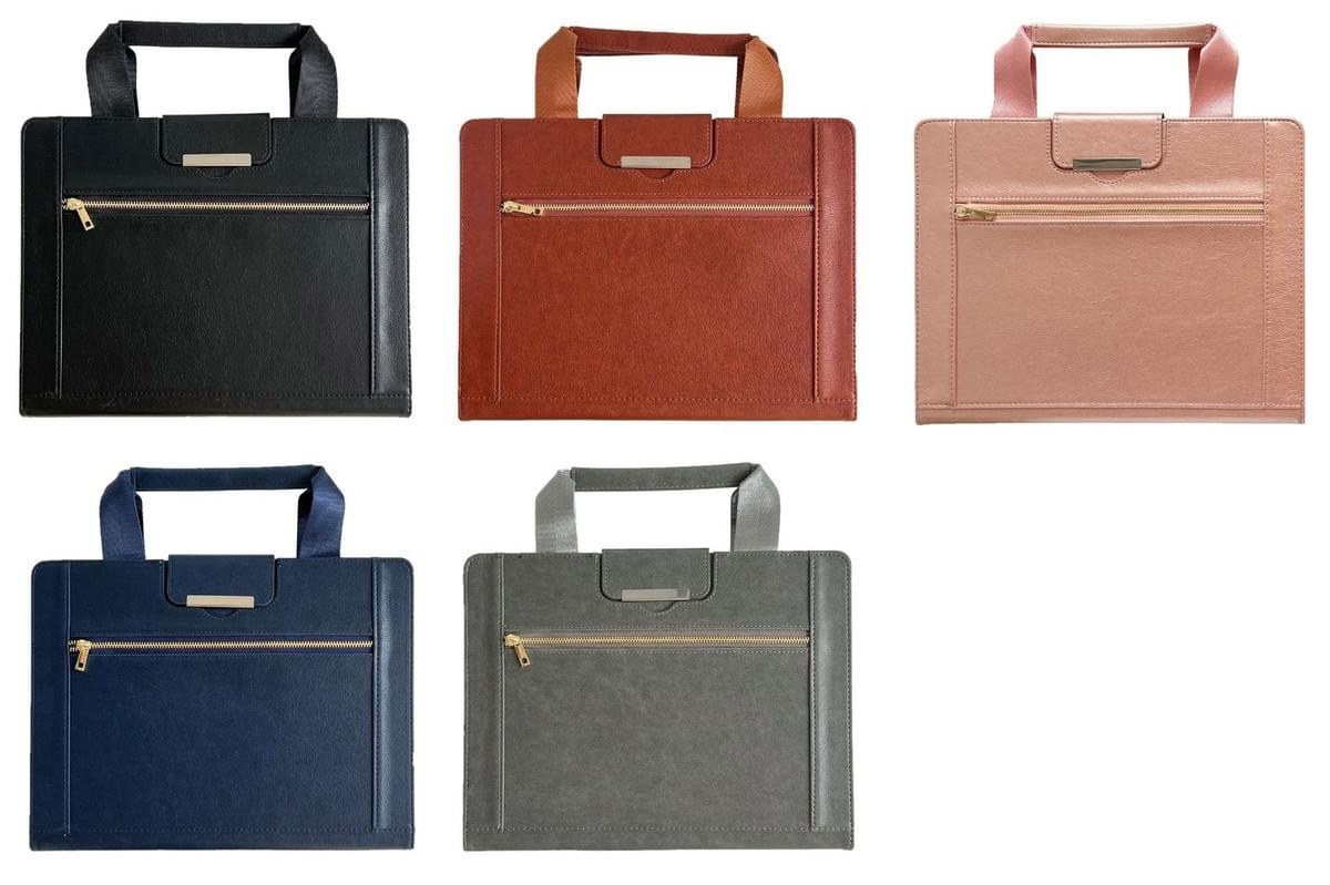Universal Leather Tablet Case with Stand | 8-Inch Zipper Sleeve & 10-Inch Handle Bag OEM