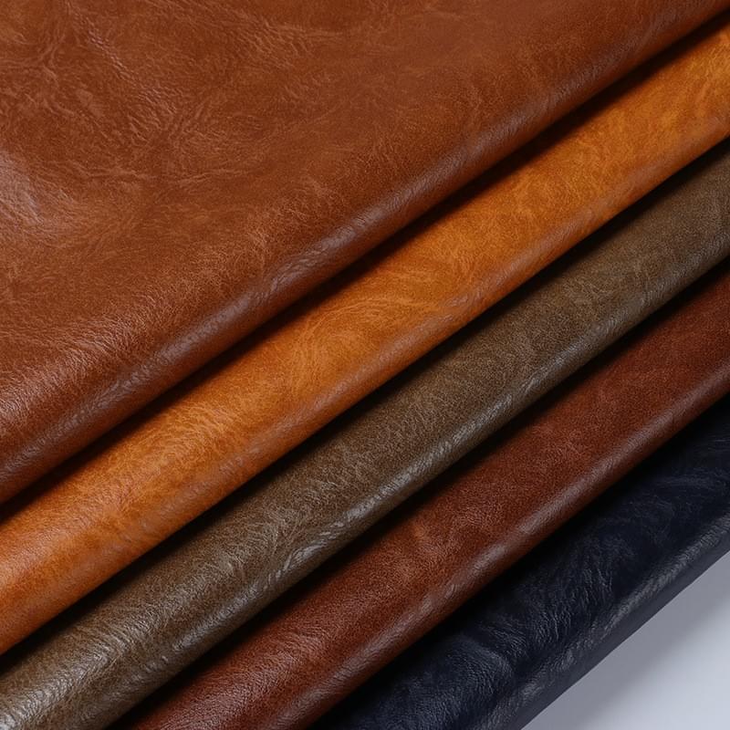 Vintage crazy horse pattern soft semi-PU leather