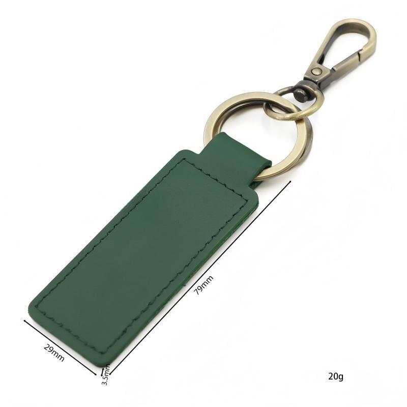 PU Leather Keychain Tag | Vintage Car Key Holder with Laser Engraving OEM
